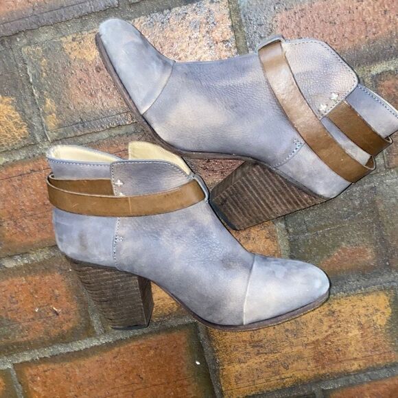 Rag & Bone New York Harrow leather distressed heeled ankle boots size 8.5 - Picture 5 of 10